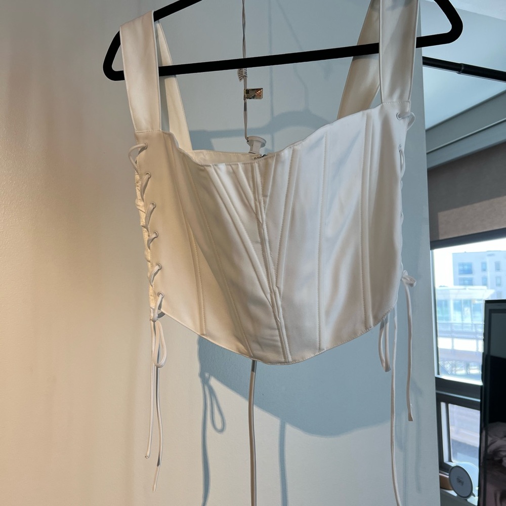 Rumors NWOT white corset top